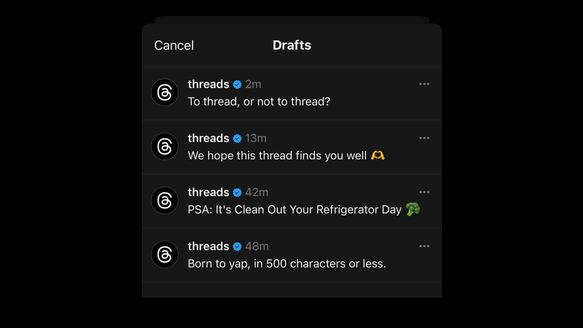 Brouillons Threads : la fonctionnalité désormais disponible sur mobile