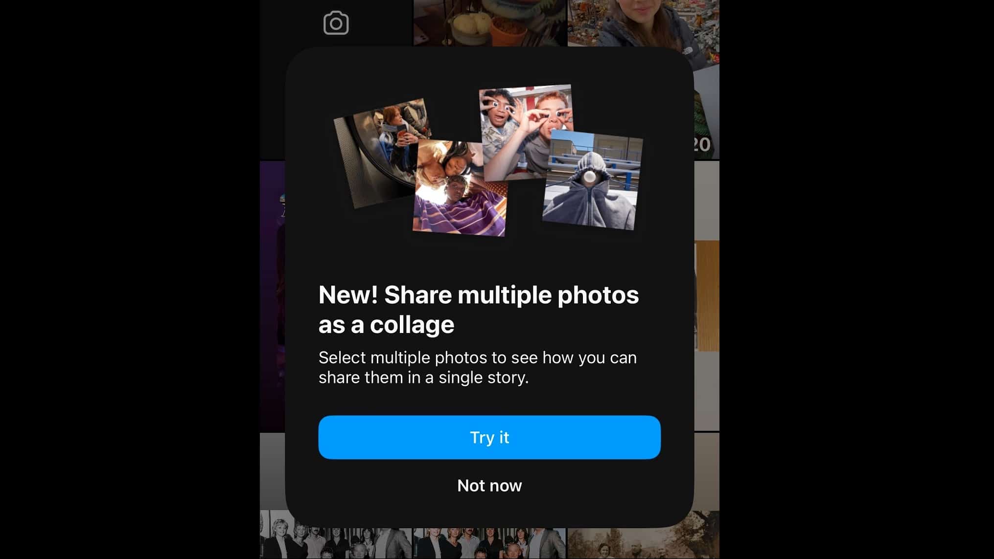 Nouveauté Stories Instagram : une option « Collage » plus créative