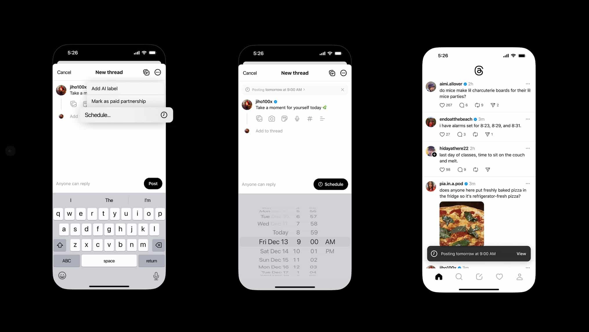 programmer ses posts Threads : la fonctionnalité en phase de test