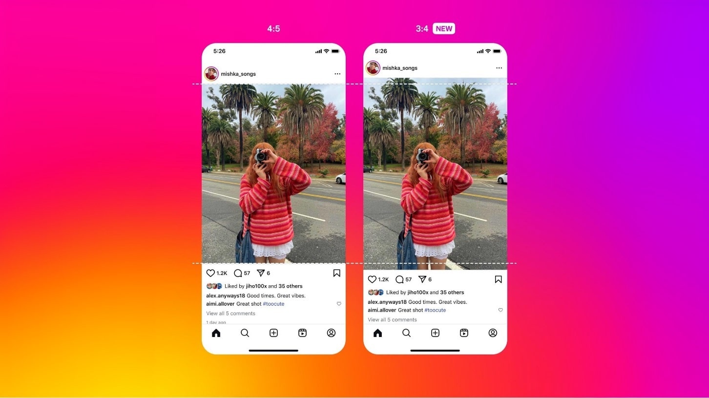 Nouveau format Instagram : le 3:4 débarque officiellement