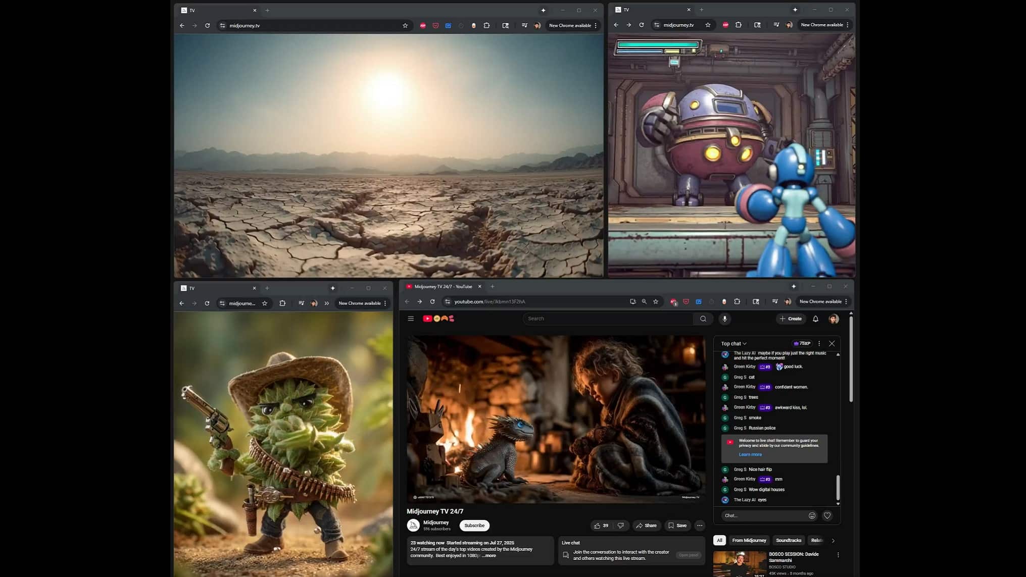 Midjourney TV et flux « For you » : la créativité mise en avant