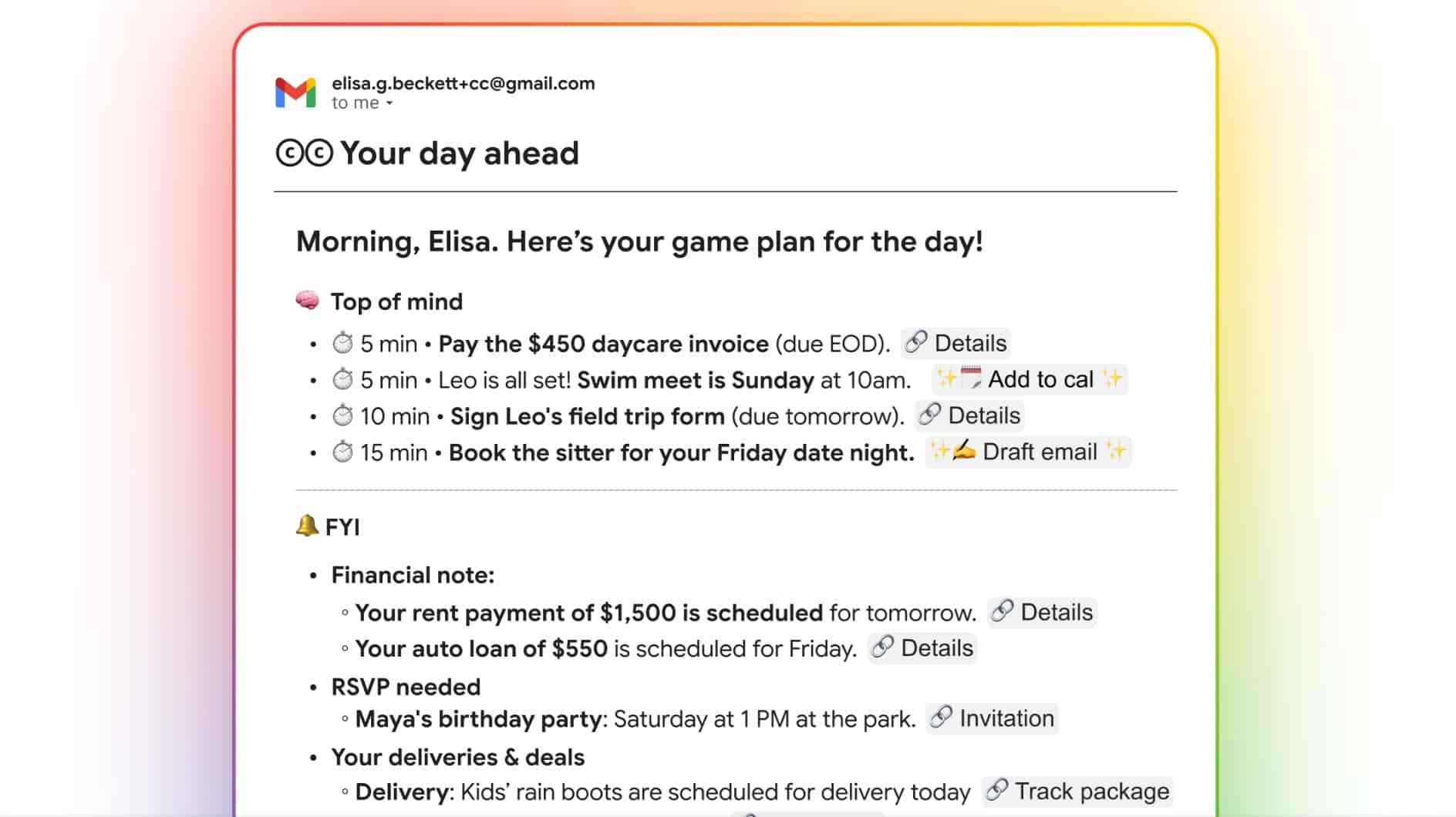 Google CC : l&rsquo;agent IA pour organiser vos journées