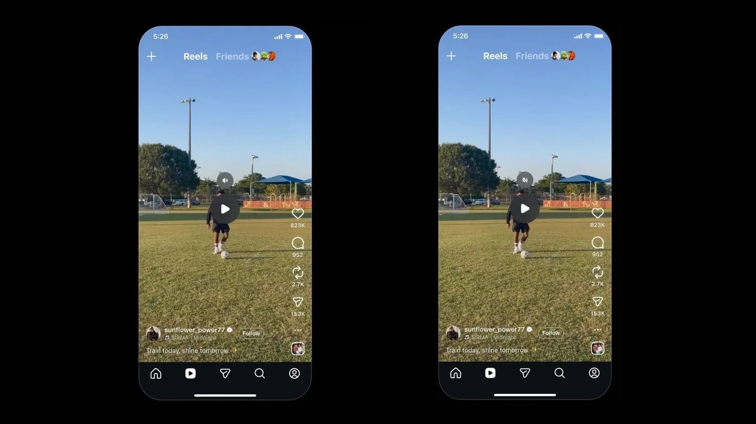 Mise à jour Instagram : fonctions pause et sourdine pour les Reels