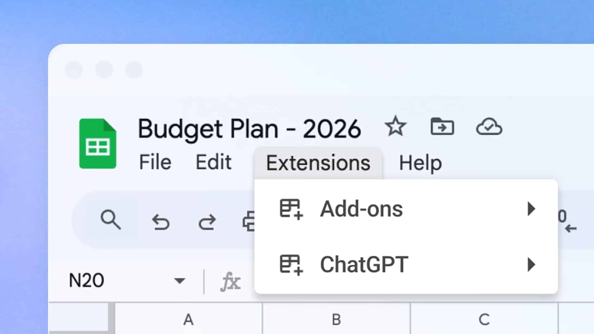 ChatGPT pour Google Sheets