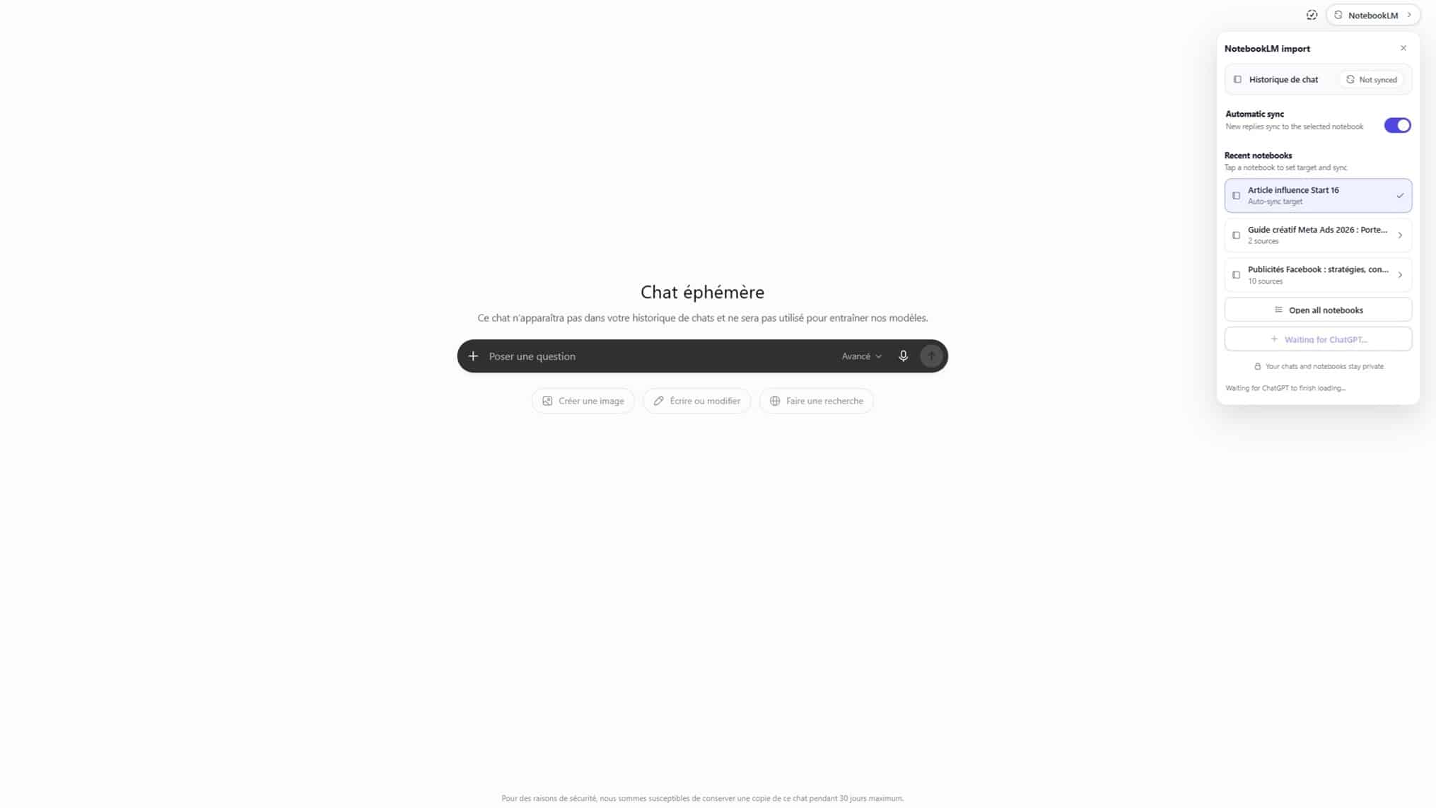 ChatGPT et NotebookLM
